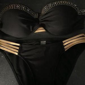 Black and gold bikini
